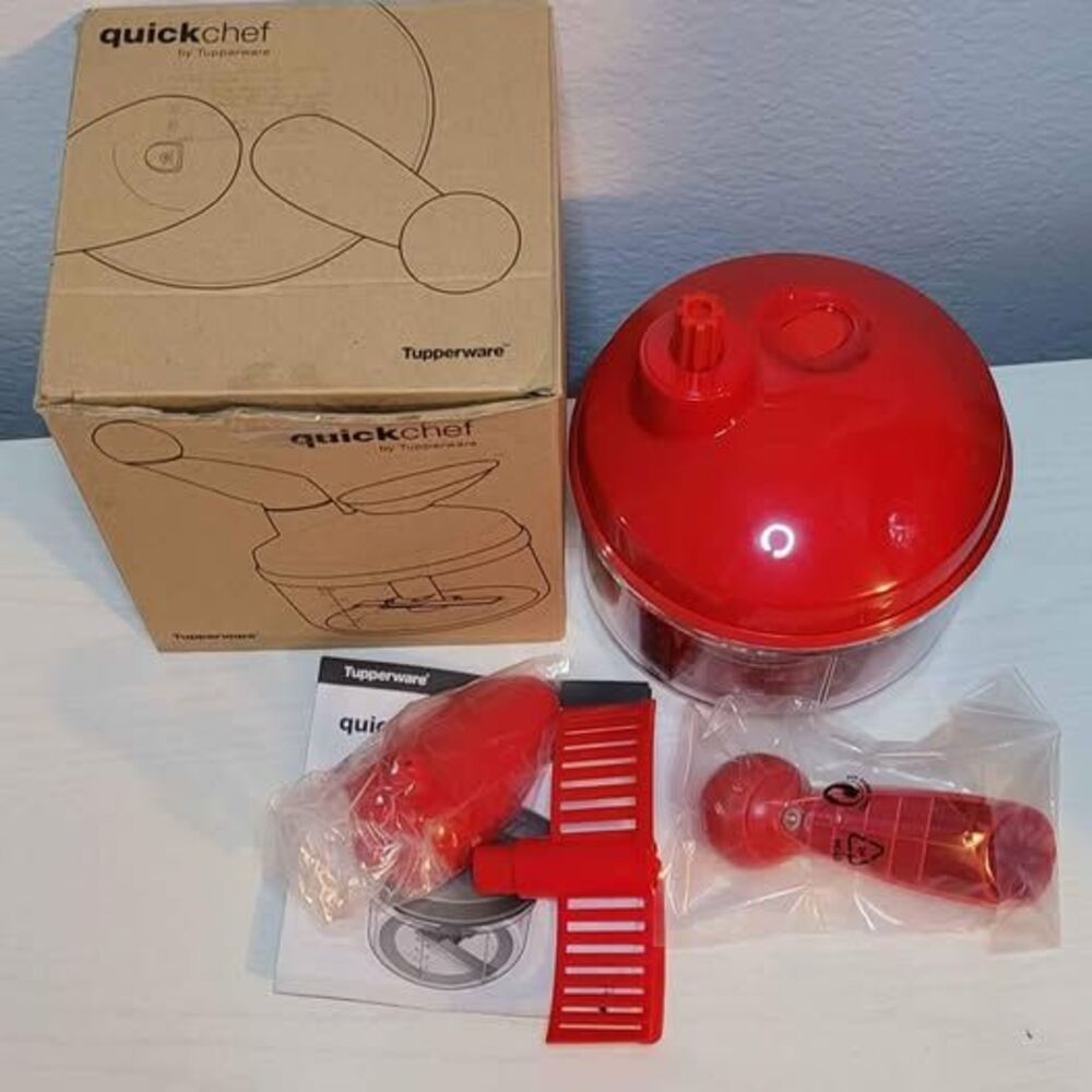 NEW Tupperware Quick Chef - Red - Picture 2 of 10